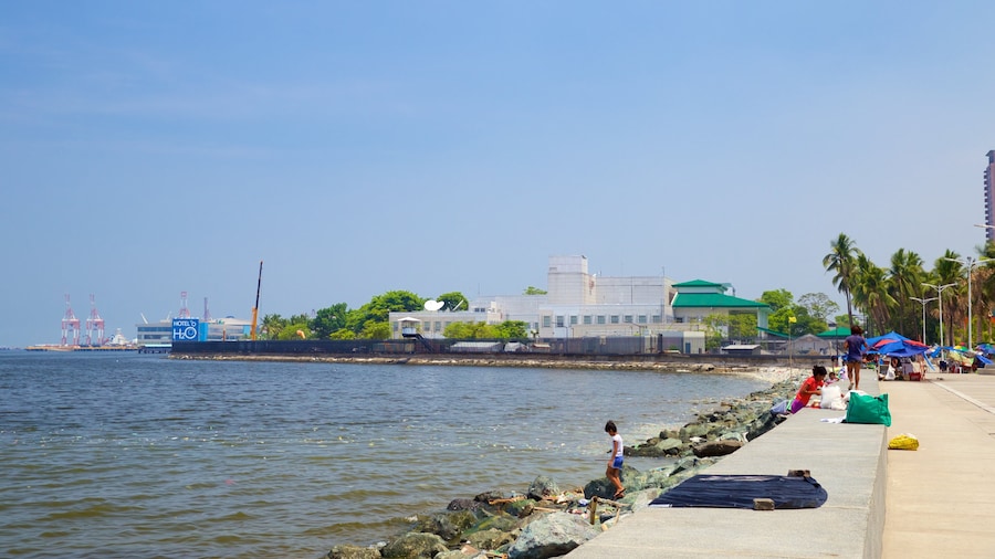 Manila Bay showing rocky coastline