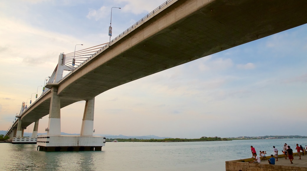 Marcelo Fernan Bridge which includes a river or creek and a bridge