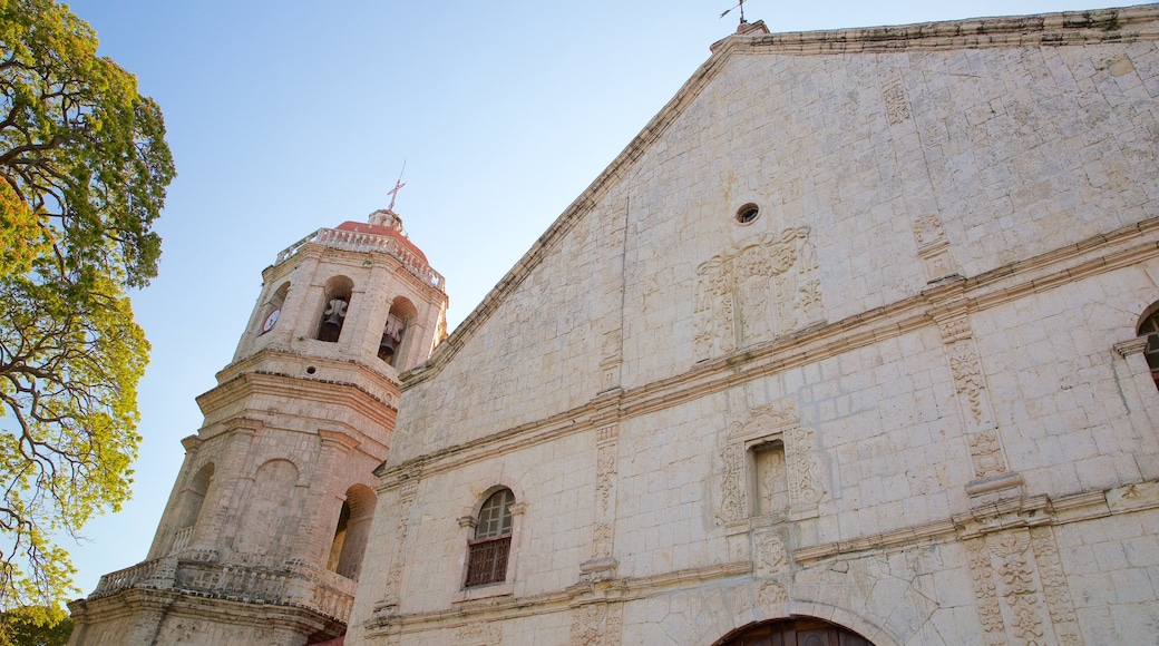 Dalaguete Church which includes religious aspects, heritage architecture and a sunset