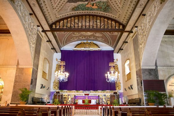 Basilica of the Holy Child showing religious aspects, heritage architecture and interior views