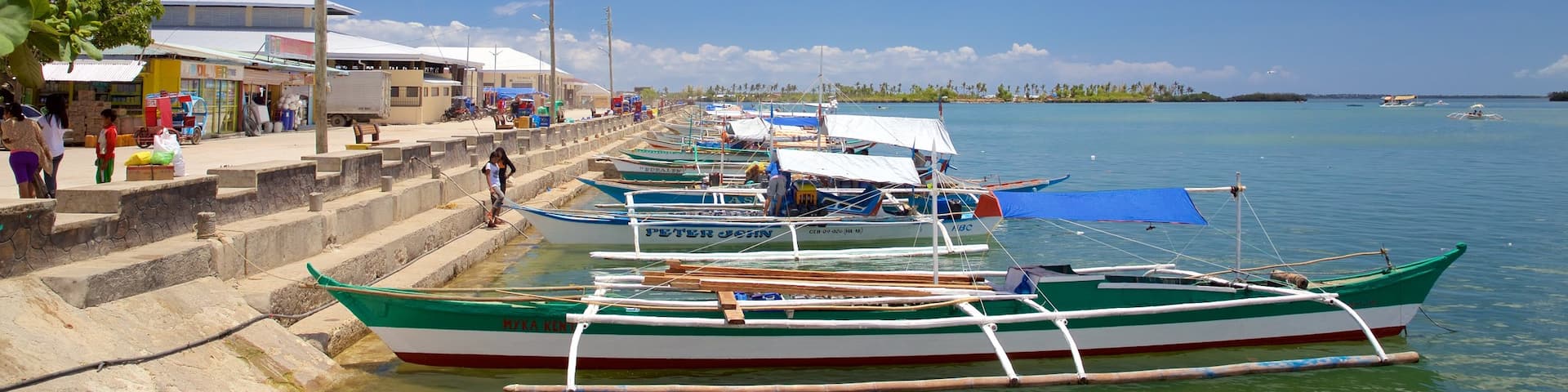 Bantayan Public Market which includes general coastal views