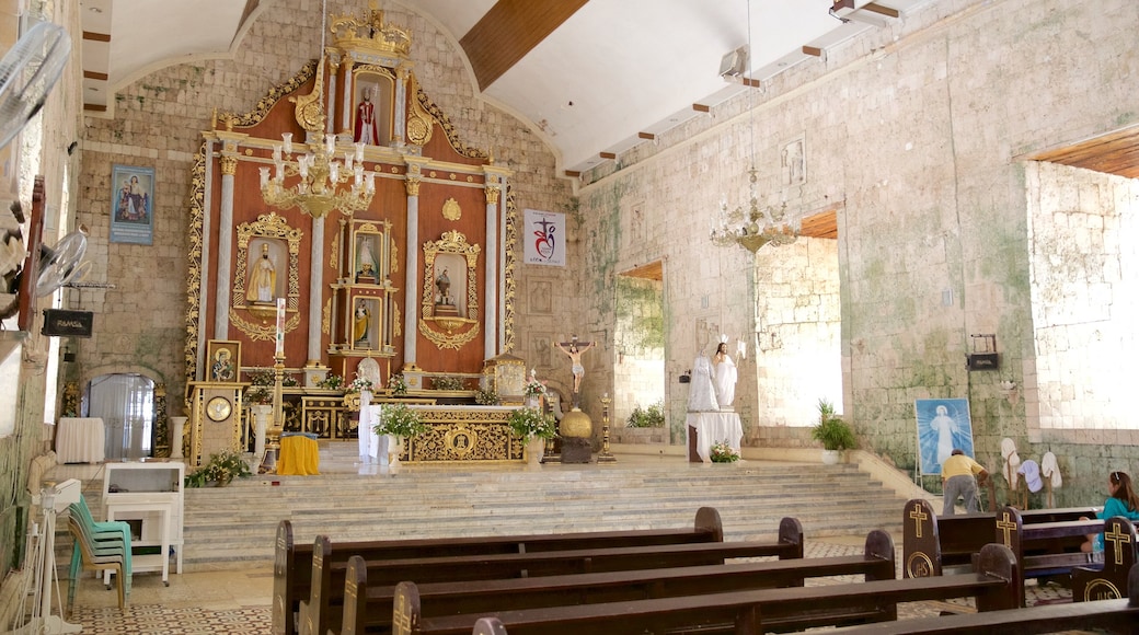 Cebu Island featuring interior views, religious aspects and a church or cathedral