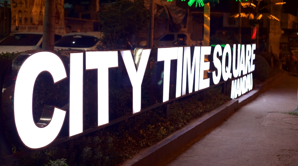 Cebu Island showing night scenes and signage