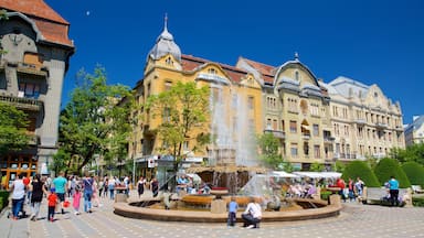 Piata Victoriei inclusief historische architectuur en een fontein