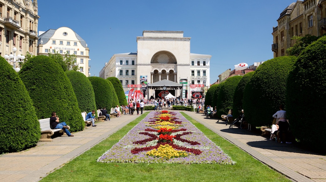 Piata Operei ofreciendo un jardín