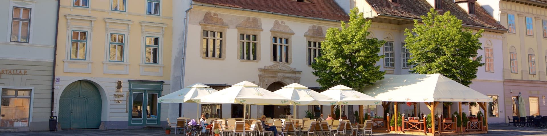 Piaţa Mare mit einem historische Architektur und Platz oder Plaza