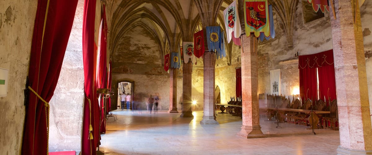 Hunedoara Castle showing interior views
