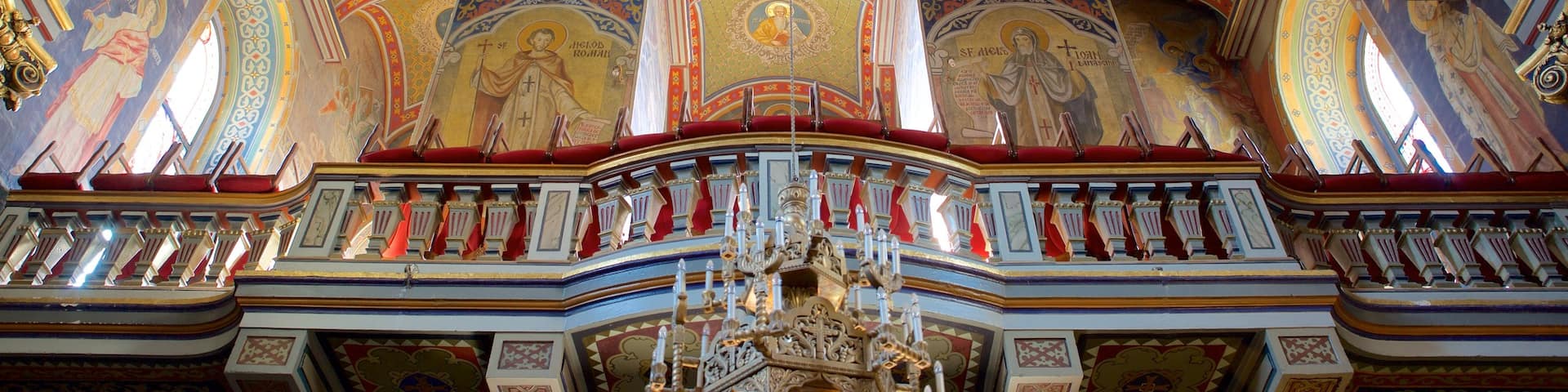 Moon Church which includes religious elements, a church or cathedral and heritage architecture