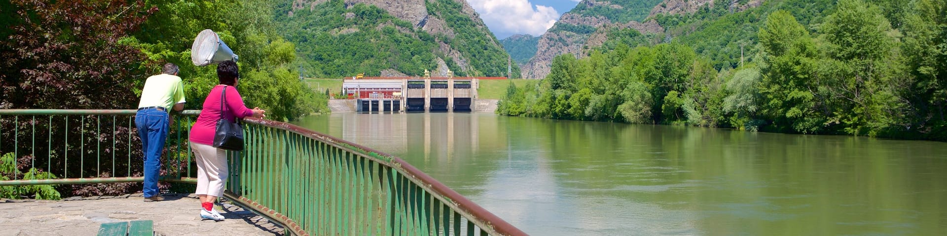 Cozia Monastery featuring a river or creek and views