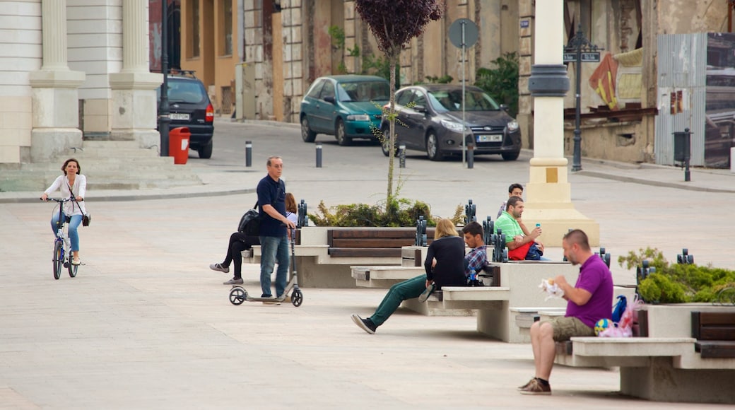 Ovid Square which includes a square or plaza