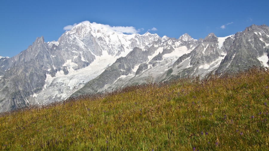 Courmayeur featuring snow and mountains