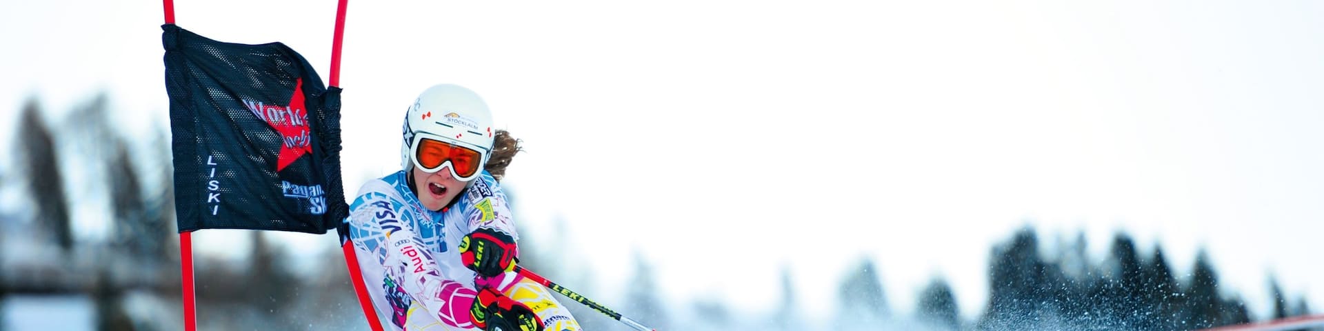 Soell showing snow skiing and snow as well as an individual femail