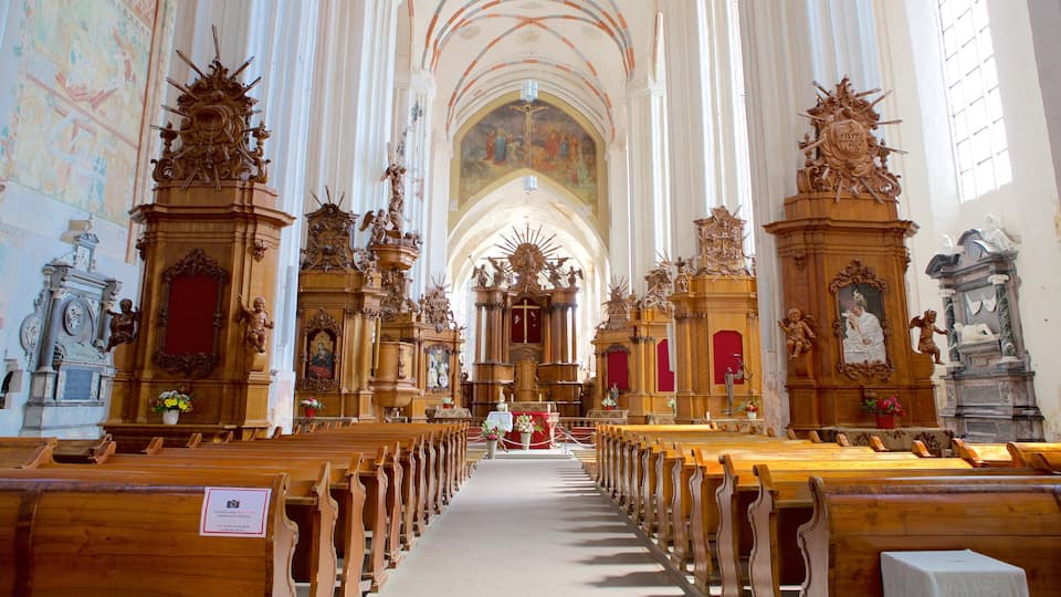 Iglesia de Santa Ana que incluye vistas de interior, una iglesia o catedral y arquitectura patrimonial
