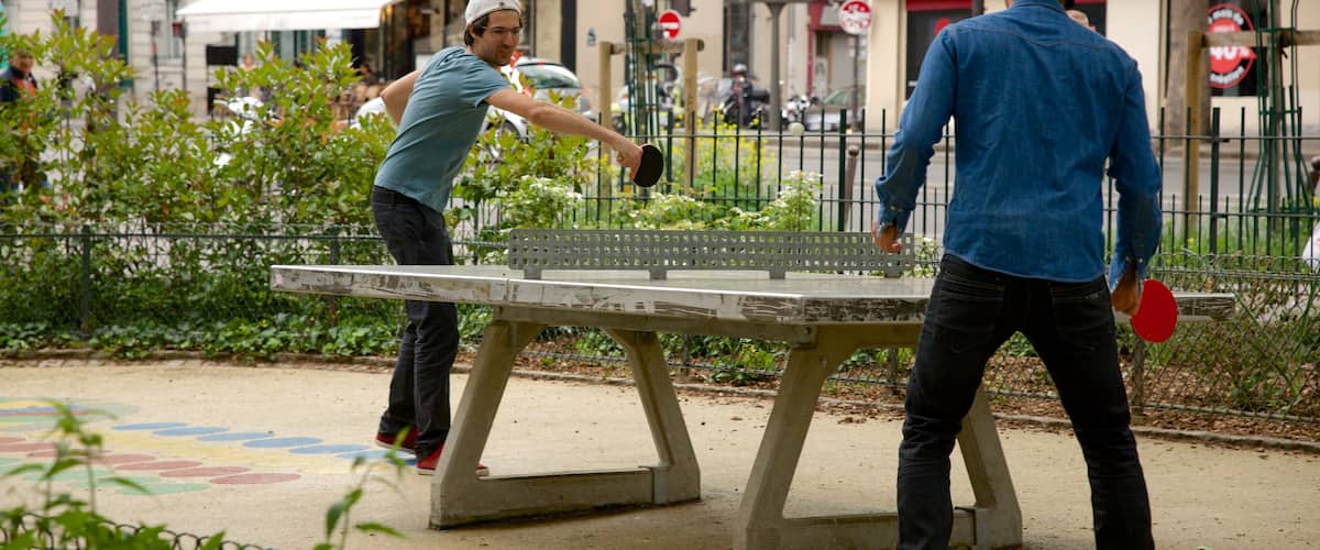 11e arrondissement toont een sportevenement en een park