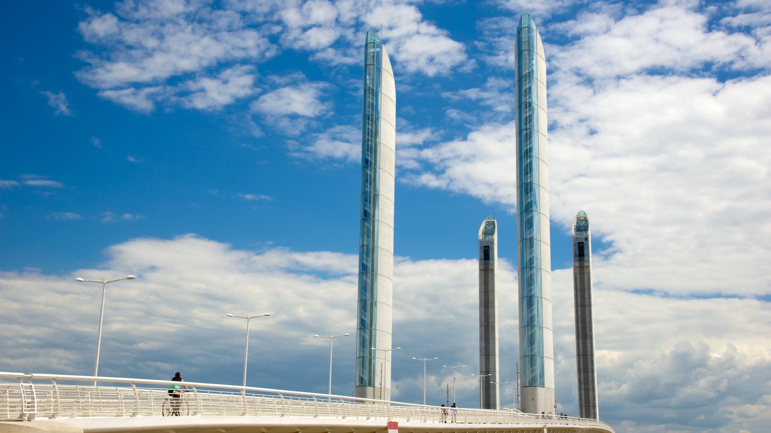 Bordeaux which includes a bridge and modern architecture