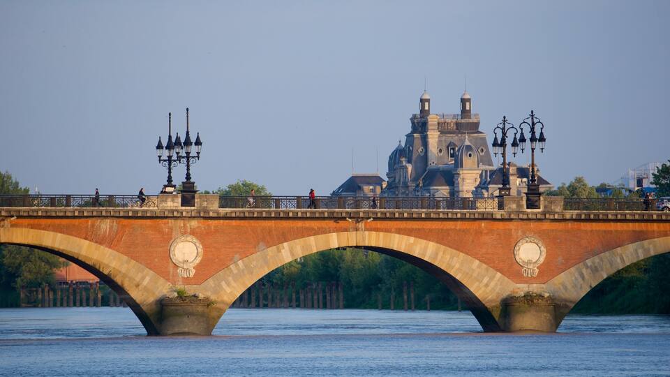 Pont de Pierre which includes a bridge and a river or creek