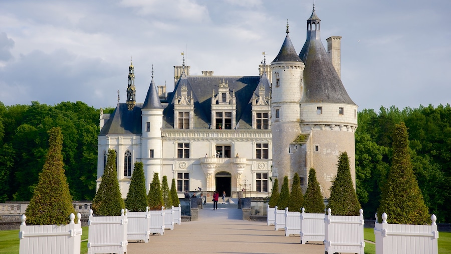 Chateau de Chenonceau showing a castle