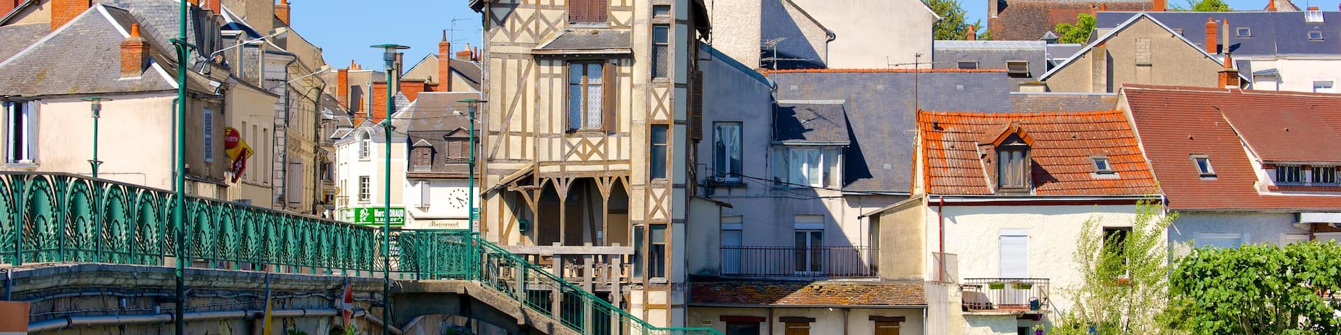 Vierzon which includes a bridge and heritage elements