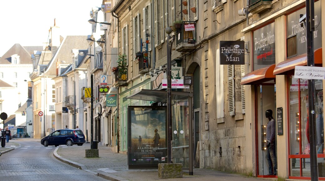 Bourges which includes signage