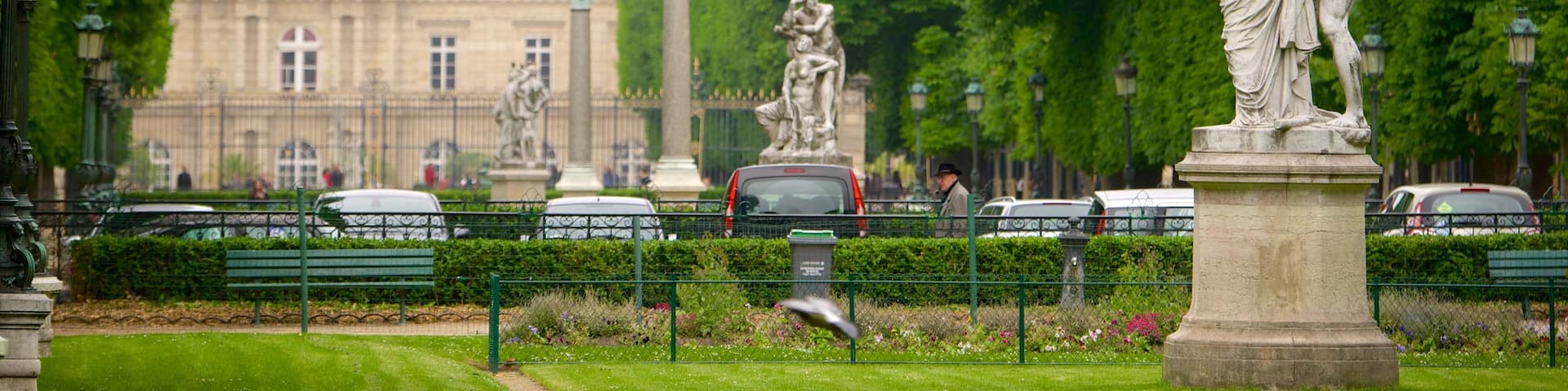 6e arrondissement qui includes jardin et statue ou sculpture
