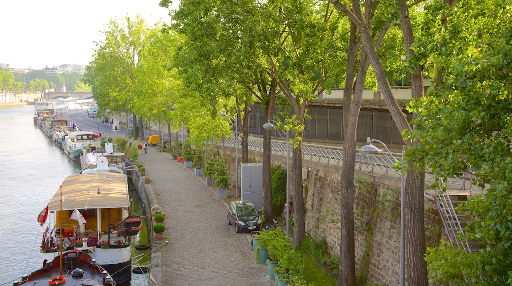 15e arrondissement toont een tuin en een baai of haven