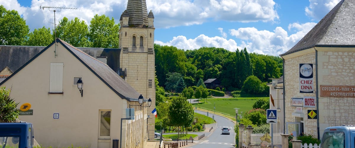 Saint-Benoit-sur-Loire which includes a small town or village, street scenes and heritage elements