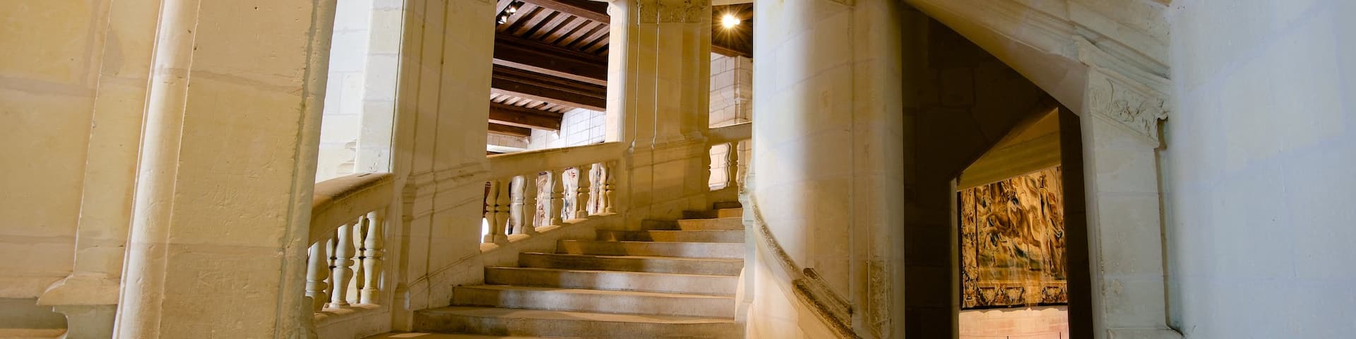 Chateau de Chambord showing interior views and a castle