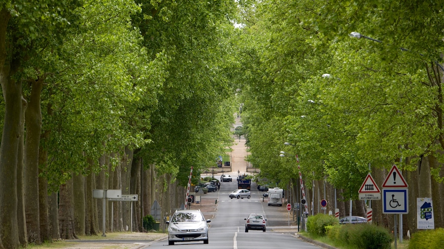 Valencay toont straten en een park