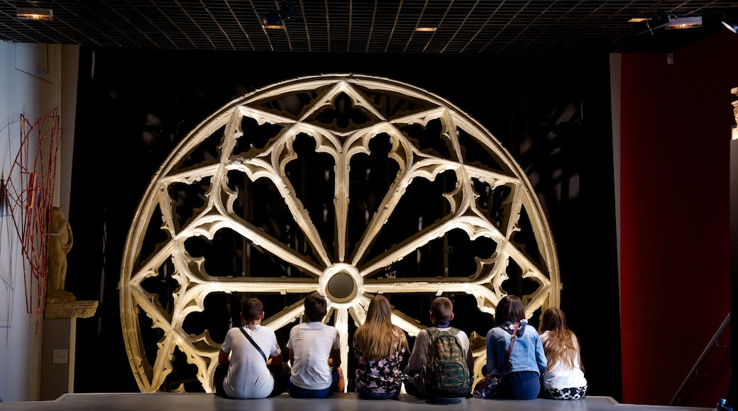 Aquitaine Museum showing interior views as well as a small group of people