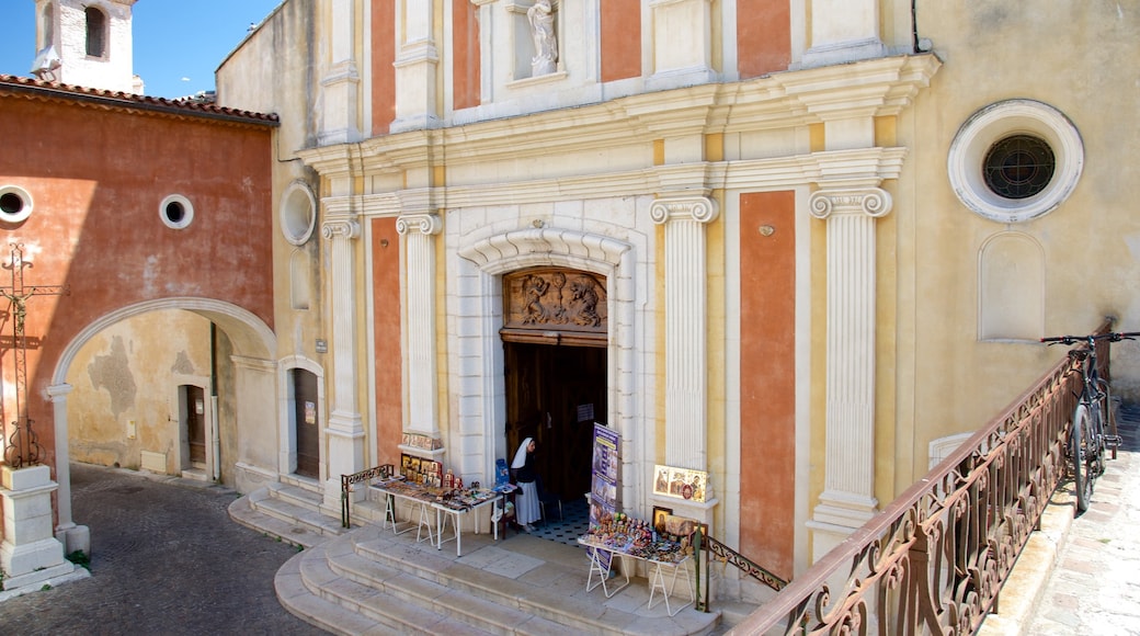 Antibes katedral som inkluderar en kyrka eller katedral och historiska element