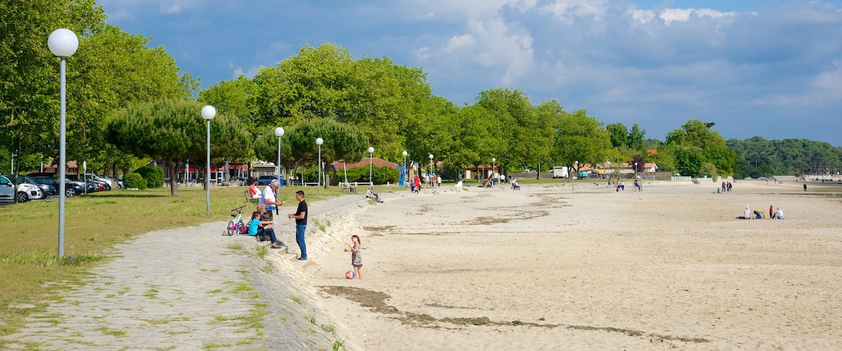 Burdeos que incluye una playa