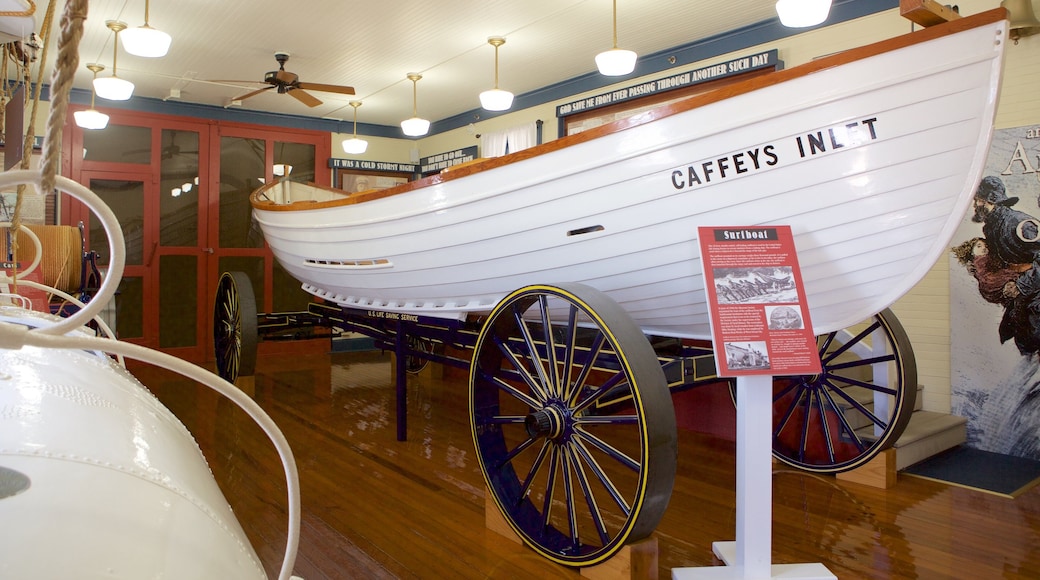 Ocean City Life-Saving Station Museum showing interior views