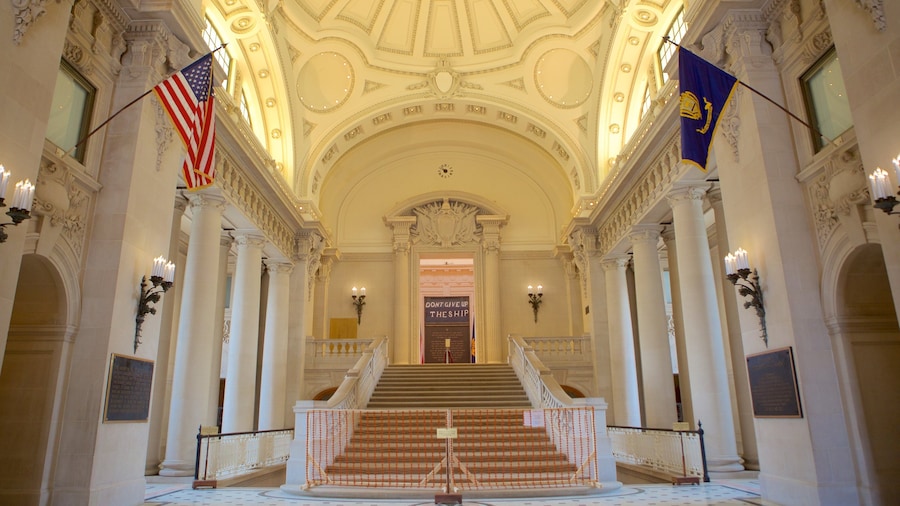 U.S. Naval Academy presenterar interiörer, historisk arkitektur och millitärobjekt