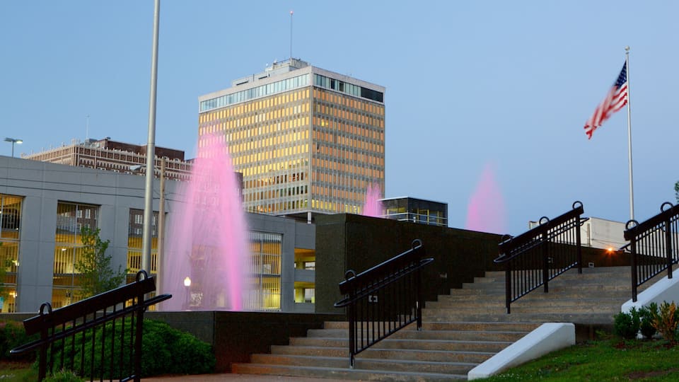 Mississippi Museum of Art mettant en vedette fontaine