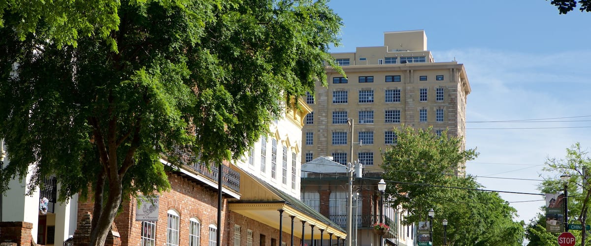 Vicksburg ofreciendo una pequeña ciudad o pueblo