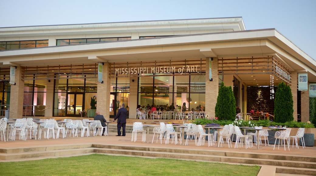 Mississippi Museum of Art showing outdoor eating