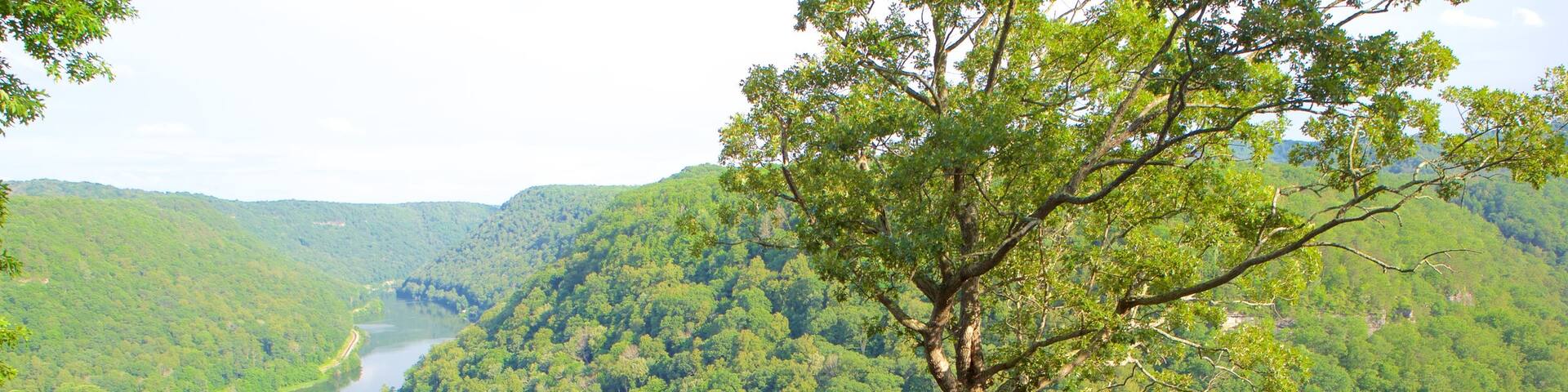 Hawks Nest State Park which includes views, mountains and tranquil scenes