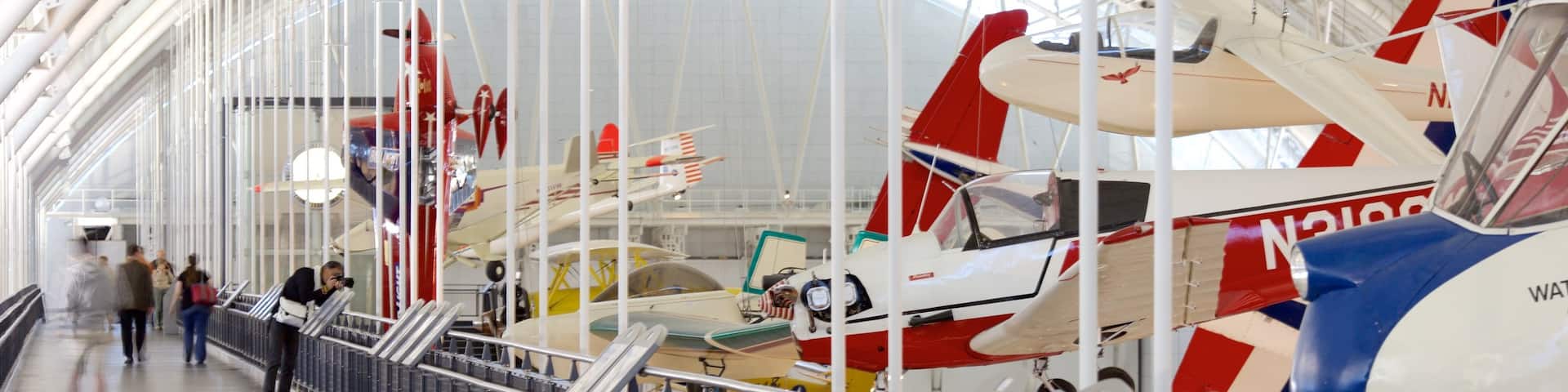 Steven F. Udvar-Hazy Center showing aircraft and interior views