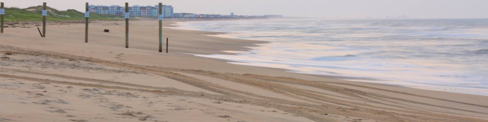 False Cape State Park featuring landscape views and a sandy beach