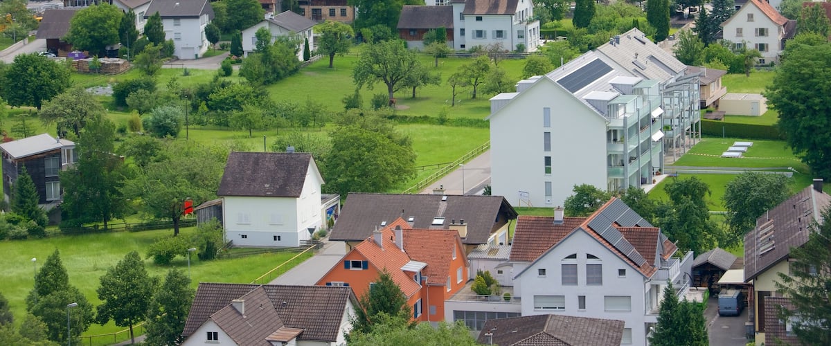 Liechtenstein featuring a small town or village and tranquil scenes
