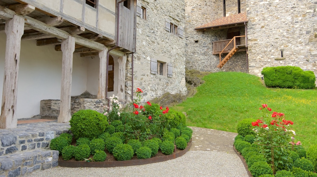 Liechtenstein featuring chateau or palace, flowers and heritage elements