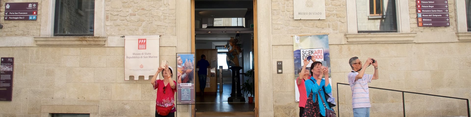 State Museum of San Marino which includes heritage elements as well as a small group of people