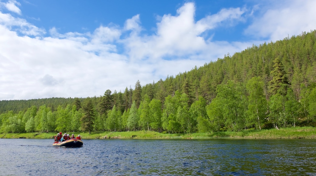 Ivalo which includes a river or creek, tranquil scenes and rafting