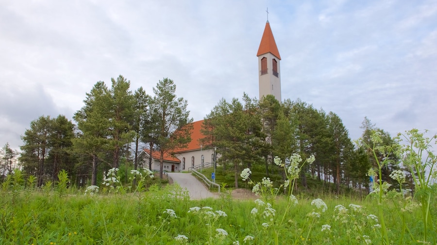 Iglesia de Enontekiö que incluye una iglesia o catedral y un parque