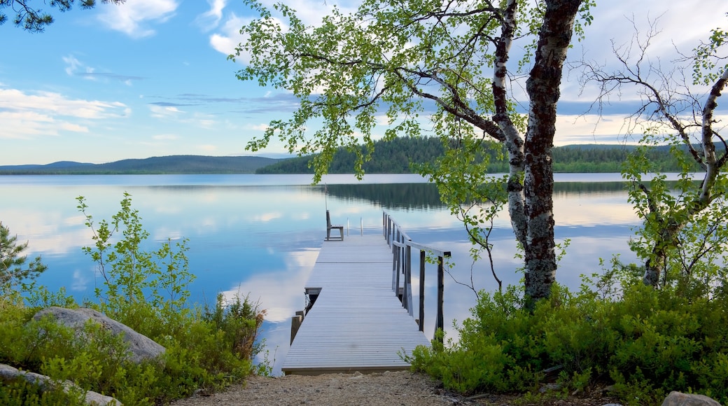 Inari mostrando paesaggi rilassanti, lago o sorgente d\'acqua e vista