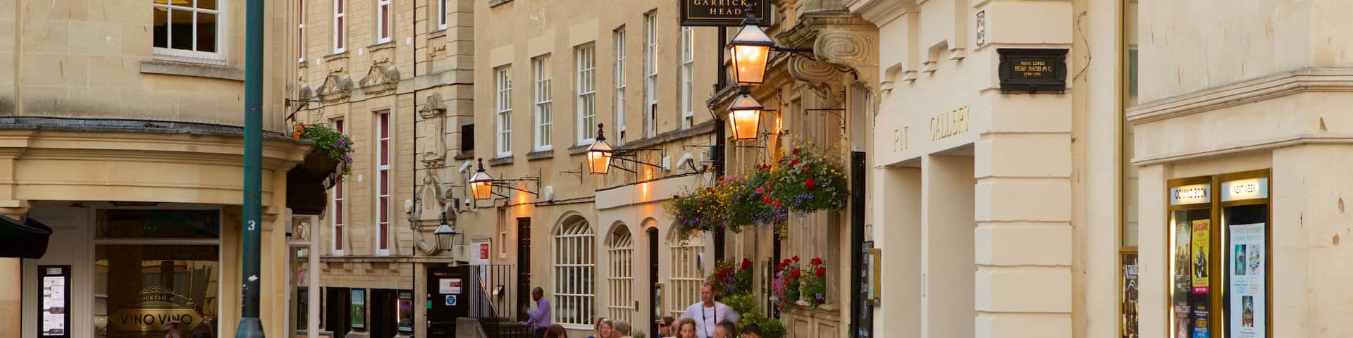 Bath Theatre Royal showing heritage architecture, cafe lifestyle and street scenes