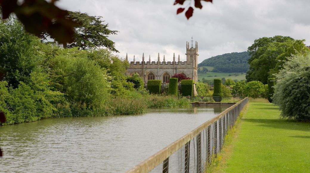 Sudeley Castle which includes a river or creek, a park and château or palace