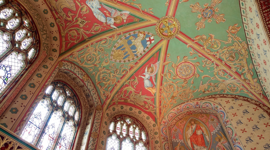 Gloucester Cathedral featuring interior views, religious elements and a church or cathedral