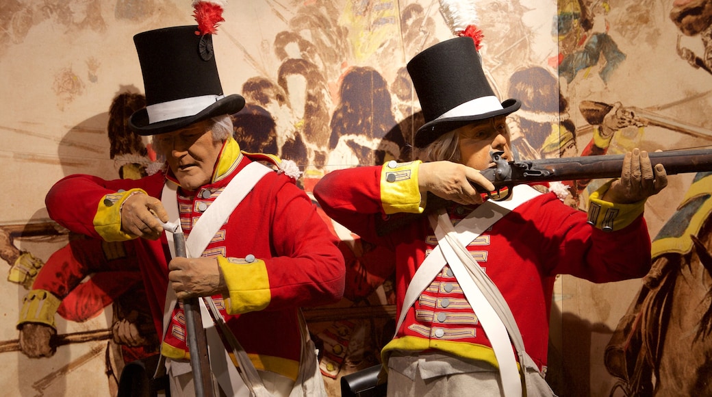 Regiments of Gloucestershire Museum showing military items, interior views and a statue or sculpture