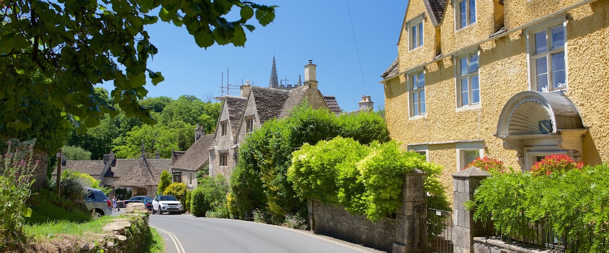 Castle Combe which includes a house, a small town or village and heritage elements
